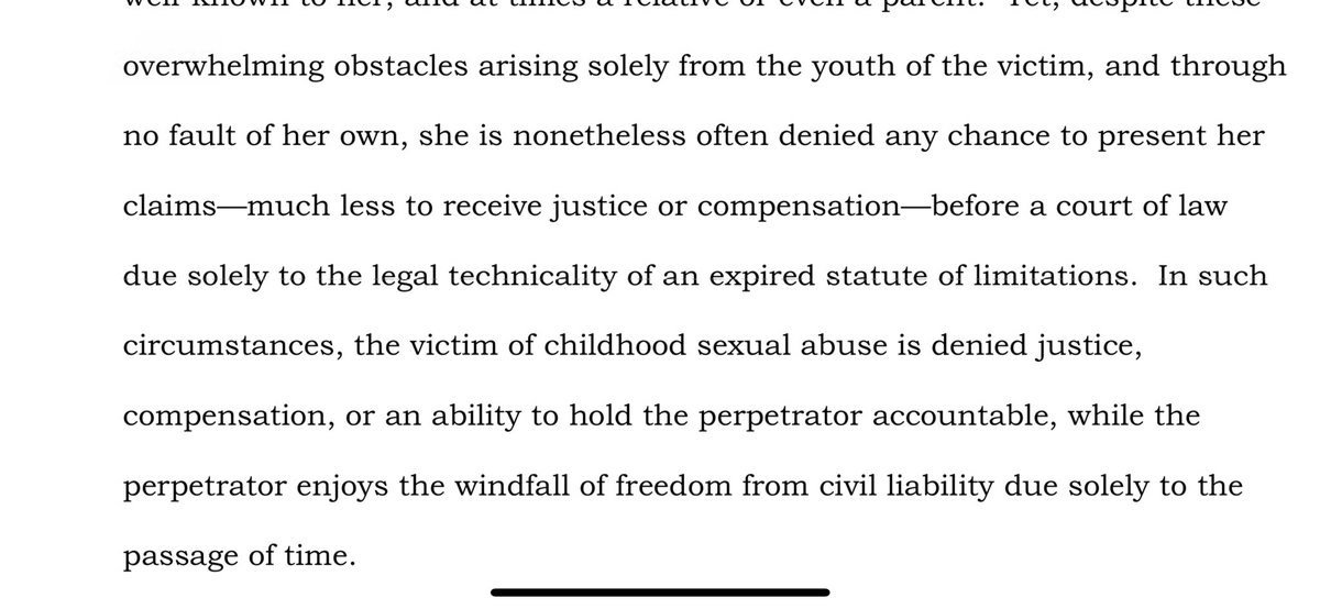 ThigpenTiffany's tweet image. #AmicusBrief
Statements amplify what we already know it takes years to be able to report(if ever) these”windows”for justice are vital
There should be NO time limit for justice against sexual abuse
We already get a life sentence, so should abusers

appellatepublic.kycourts.net/api/api/v1/pub…