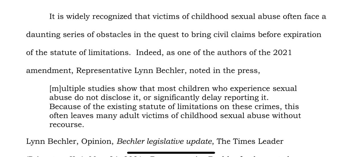 ThigpenTiffany's tweet image. #AmicusBrief
Statements amplify what we already know it takes years to be able to report(if ever) these”windows”for justice are vital
There should be NO time limit for justice against sexual abuse
We already get a life sentence, so should abusers

appellatepublic.kycourts.net/api/api/v1/pub…