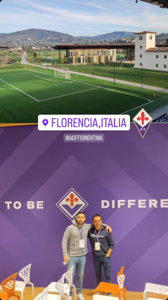 futbolalqazeres's tweet photo. Gracias a @AlqazeresEuropa, @hemocaef está en Italia vinculando al @alqazeres a equipos como @acffiorentina. Ha conocido las nuevas instalaciones del club con sus responsables, centro de entrenamiento de élite referente en Italia y nuevo punto de partida para nuestra formación. https://t.co/GoEMK0RUAV