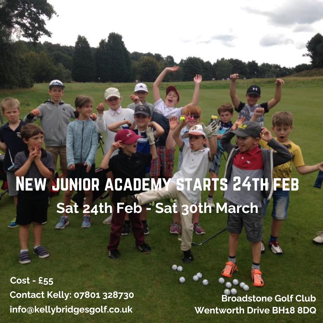 Kelly Bridges (@kelbridgesgolf) on Twitter photo New term of the <a href="/broadstonegc/">Broadstone Golf Club</a> junior academy starts next week. Spaces available!! New term of the <a href="/broadstonegc/">Broadstone Golf Club</a> junior academy starts next week. Spaces available!!
