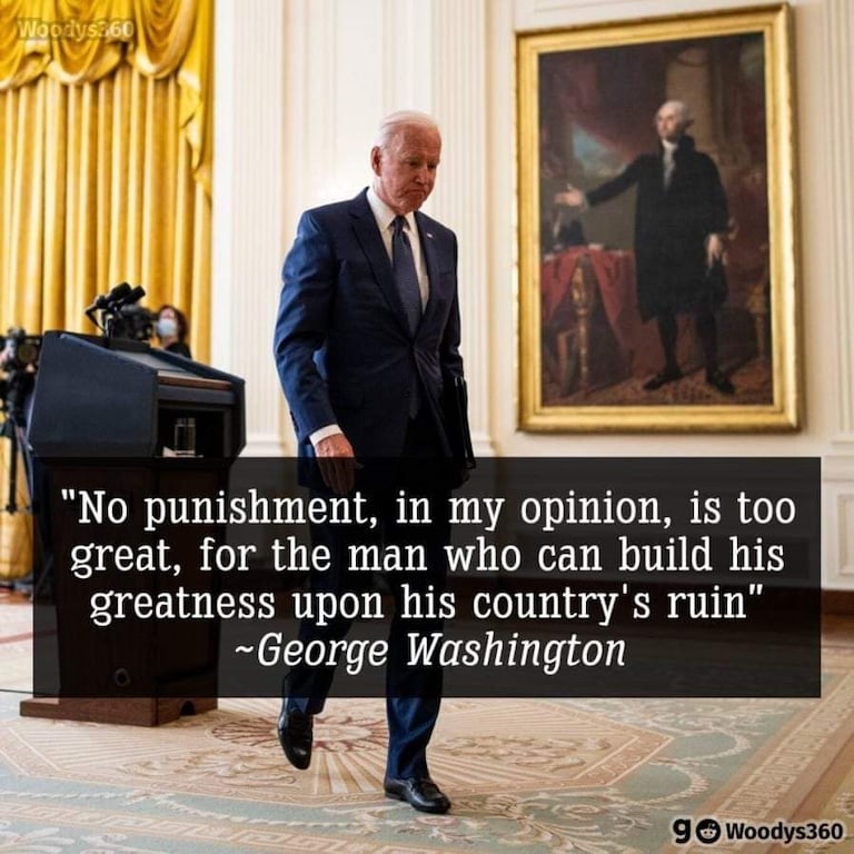 Wise words from the First President of our Country.  He probably is rolling over in his grave at what is going on in America now.