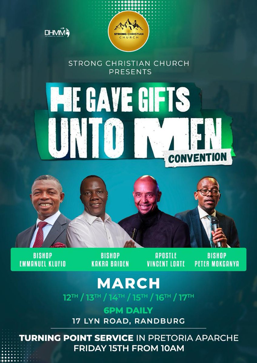 Something big & supernatural is coming our way🥳🥳🥳🥳 Get ready to witness an immense power of God at our exceptional He Gave GIFTS Unto Men Convention with God's choicest and very anointed servants of God including our very own Pastor☺️. Your life will never be the same again.