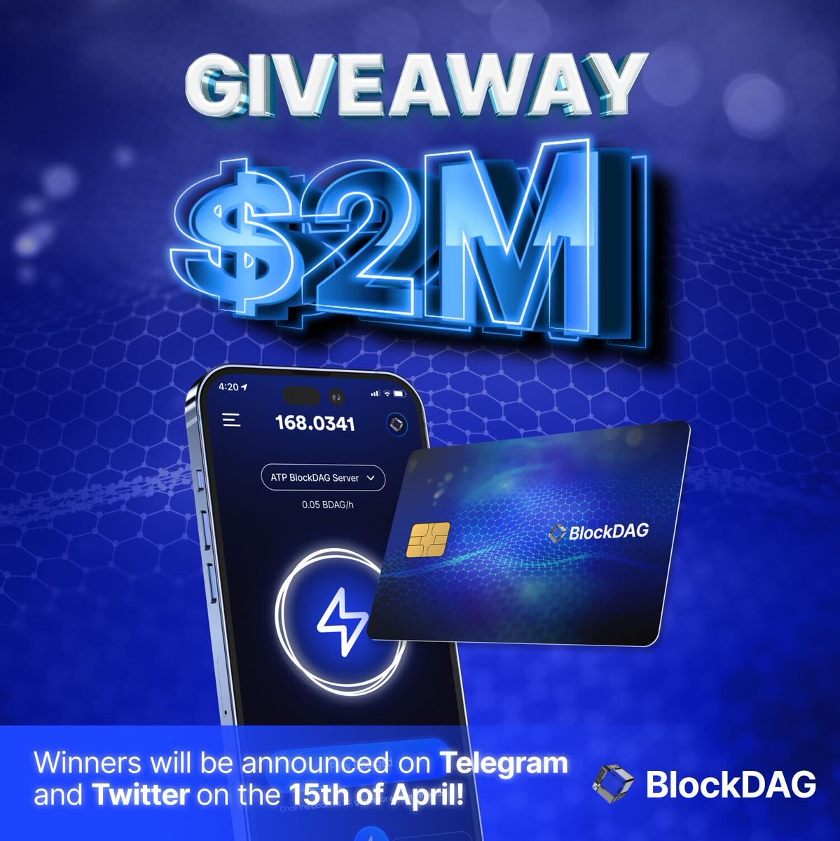 🚀WIN BIG with #BlockDAGNetwork Staggering 2 Million USD #Giveaway🚀

🔥GIVEAWAY 🔥-blockdag.network/giveaway

✅RT this POST!
✅Complete tasks!
✅Follow and like our page!

🌐Presale: purchase.blockdag.network
🌐Website: blockdag.network
🌐Telegram: t.me/blockDAGnetwork