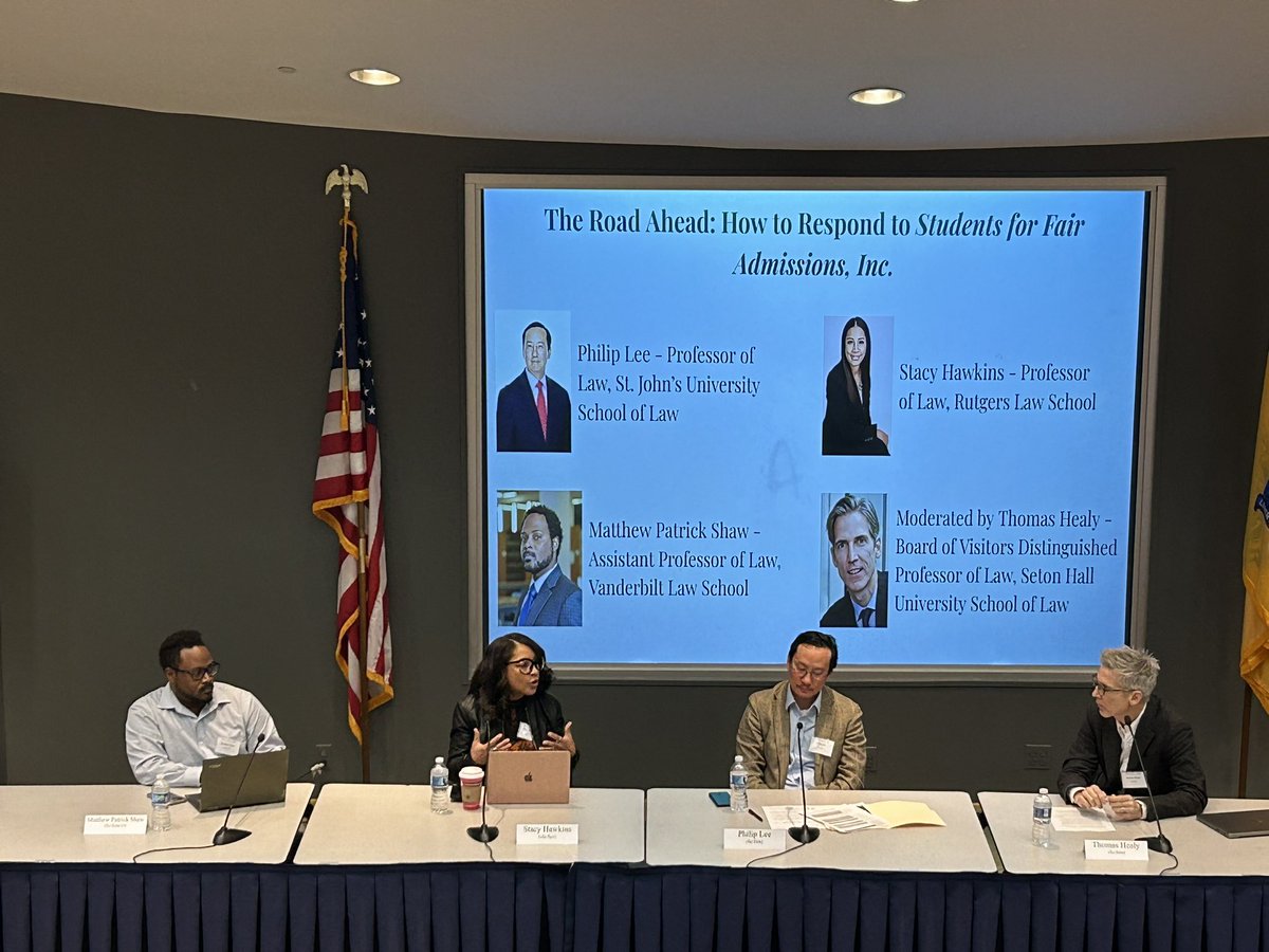 Great start to <a href="/SHULawReview/">Seton Hall LawReview</a> Symposium Pathways to Inclusion: Navigating Affirmative Action Post SFA v. Harvard <a href="/SetonHallLaw/">Seton Hall Law</a>. My colleague Michael Coenen gives an overview of the case &amp; a great panel ft. <a href="/MattPShaw/">Matthew Patrick Shaw</a> <a href="/stacyhawkinsesq/">Stacy Hawkins</a> <a href="/ProfPhilLee/">Phil Lee</a> <a href="/HealyProf/">Thomas Healy</a> on policy implications.