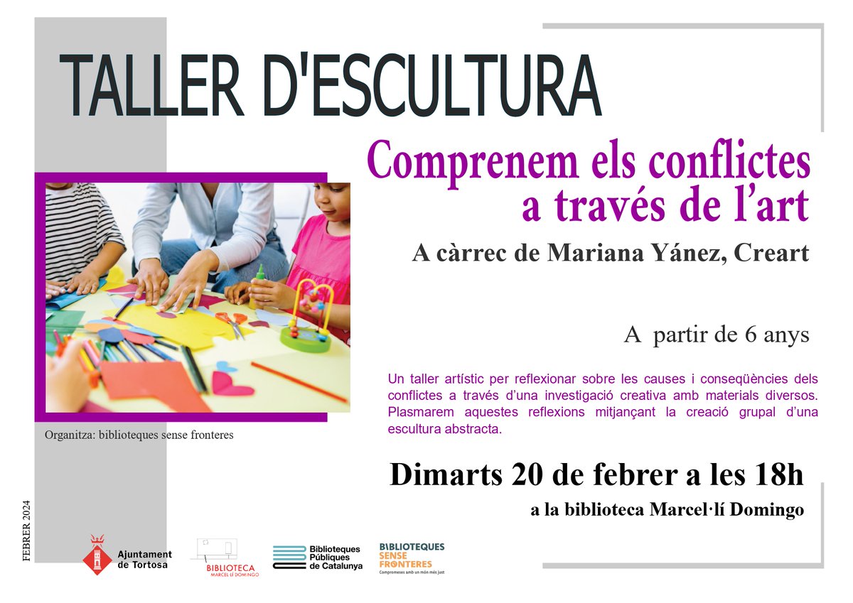 Amb el títol Llegir els conflictes, crear pau, #BibliotequessenseFronteres proposa una reflexió sobre les causes i les conseqüències dels conflictes i els processos de pau existents al món. Alhora ofereix eines i recursos a la ciutadania per esdevenir constructors de pau ☮️