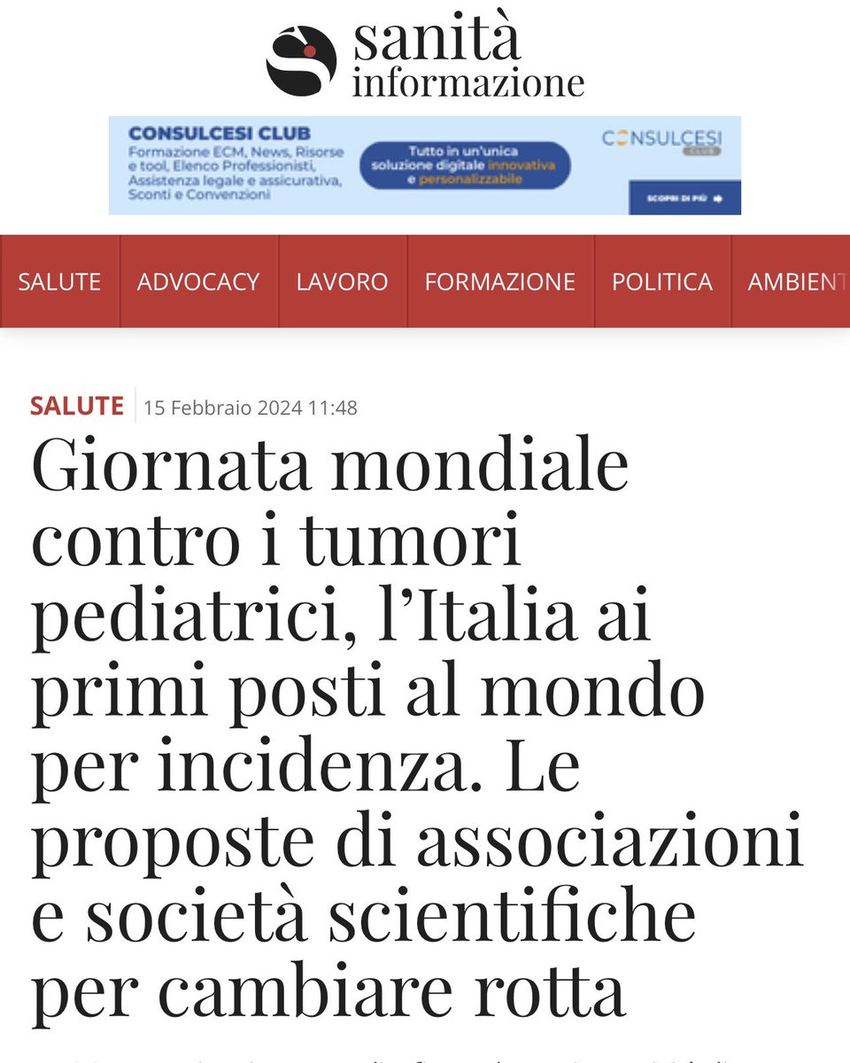 Per leggere l’articolo completo di 𝐒𝐚𝐧𝐢𝐭à 𝐈𝐧𝐟𝐨𝐫𝐦𝐚𝐳𝐢𝐨𝐧𝐞 clicca qui ⤵️
🔗 sanitainformazione.it/salute/giornat…