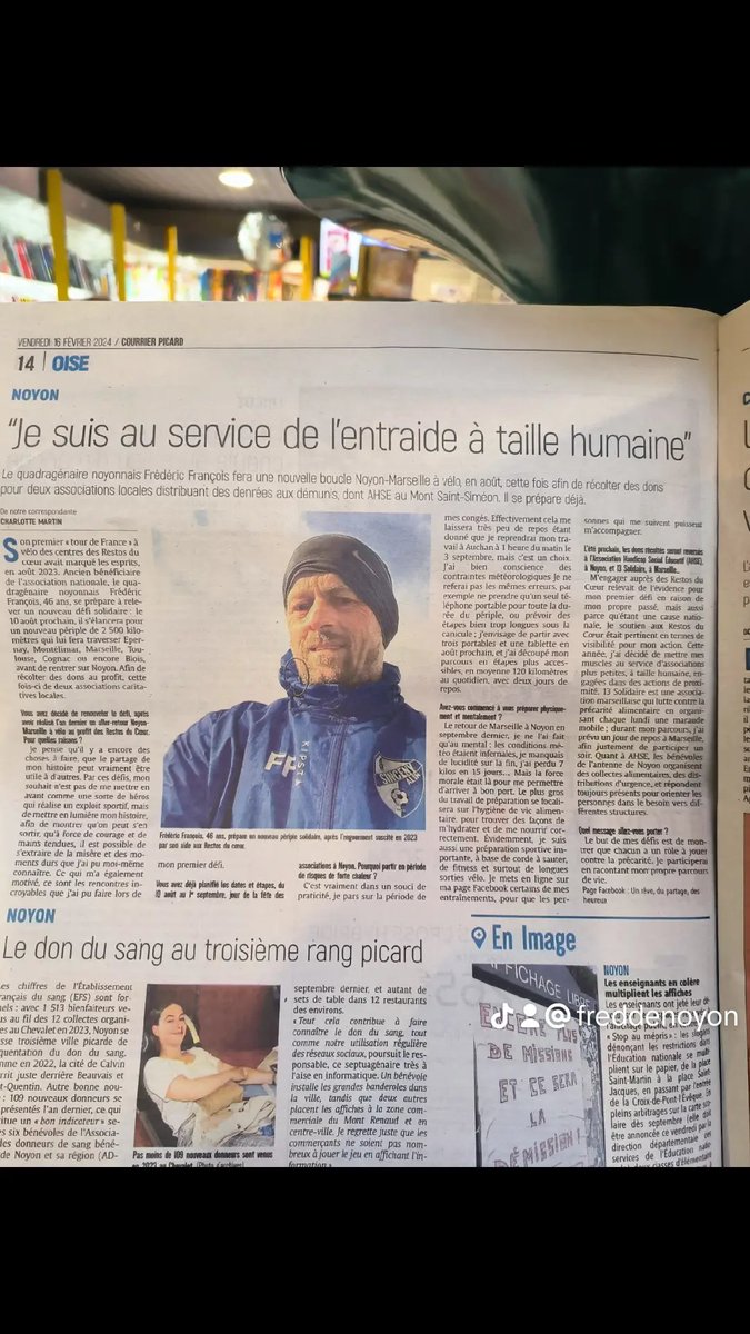 Fred60400's tweet photo. Je reviens les amis !!!!
Si vous avez la possibilité de faire connaître l'histoire 🙏 je cherche juste à aider 2 associations qui luttent contre la précarité @13solidaire et 1 à noyon. Le départ est le 10 août 2024.
@lephoceen @BenByllel @Mode55489648 
#TeamOM https://t.co/AN0My5cFcU