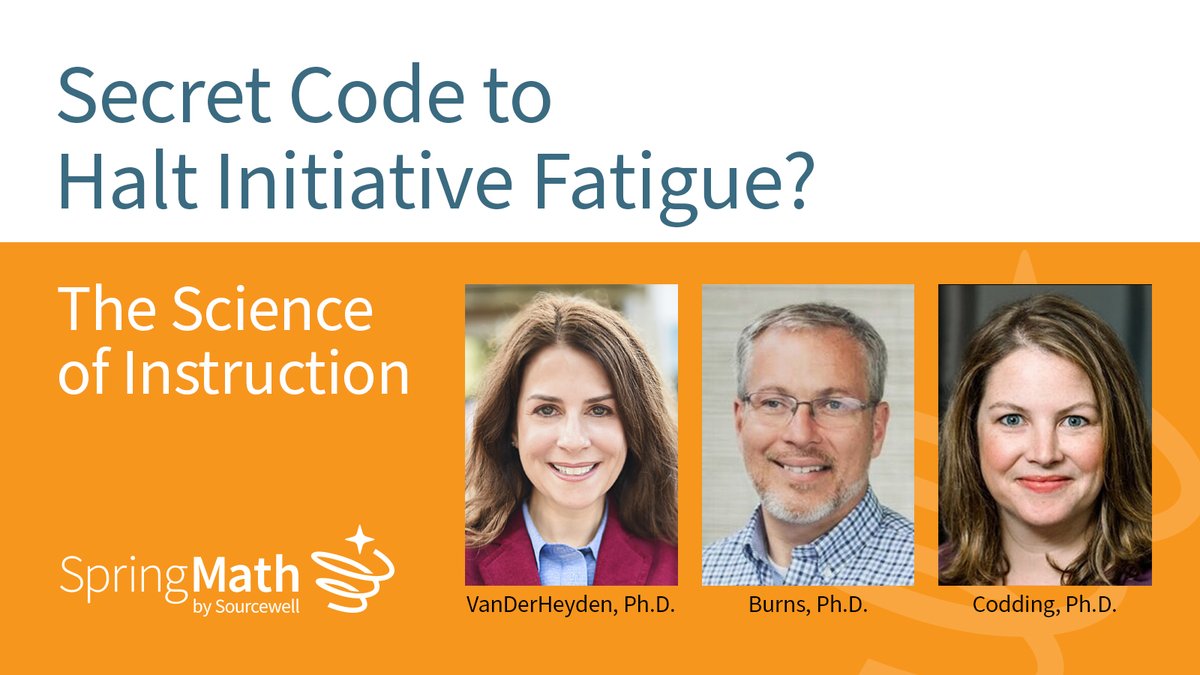 sourcewell_gov's tweet image. Today is the day, #NASP2024! Join Drs. @amandavande1, @burnsmk1, and @rscodding for a transformative session on instructional science from 1-2:20 p.m. Don't miss out on this opportunity to empower yourself and your practice. See you there!
#SpringMath #SchoolPsychology