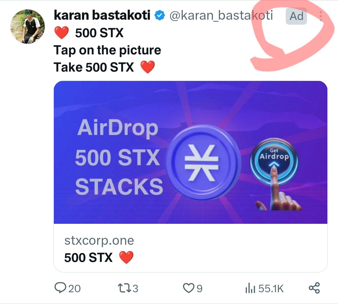 herogamer21btc's tweet image. 🚨@Stacks scams now on the rise, even paid Ad. Guys please be careful out there. There is no free lunch no customer service to call🚨