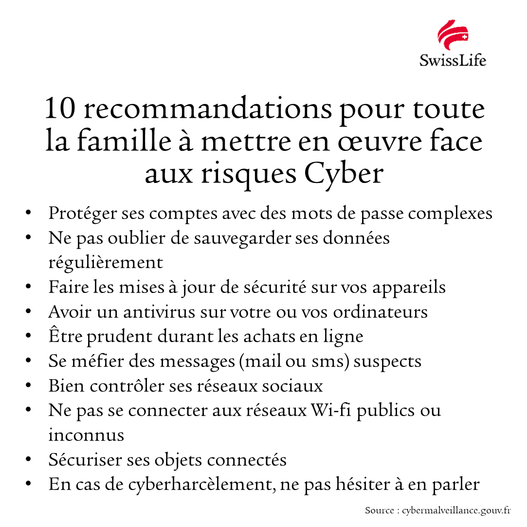 SwissLife_Fr's tweet photo. Dans une société de plus en plus digitalisée, les risques numériques sont présents partout dans notre quotidien. 

Alors pour sensibiliser les parents, et les enfants, aux dangers cyber, découvrez ce guide familial :  
https://t.co/xZ58FiQSi1 

#YourLife https://t.co/sCPNDVTp6m