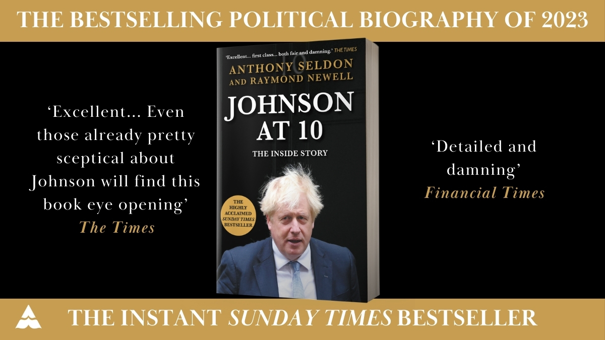 'Excellent... eye-opening' The Times 'Detailed and damning' Financial Times His time in Number 10 may have ended, but his impact lives on. The unmissable #JohnsonAt10 @AnthonySeldon @RaymondNewell_ is out in paperback this April. Pre-order: tidd.ly/3wdagxC