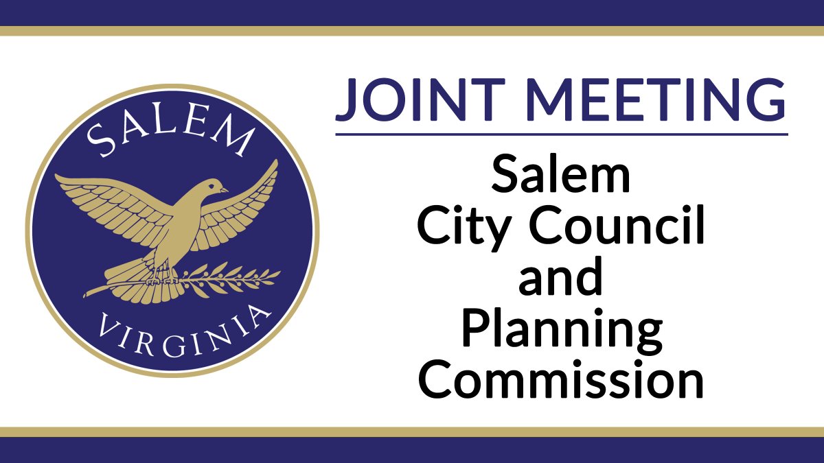 The #SalemVA City Council and the Planning Commission are scheduled to meet together Wednesday, February 21, at the Salem Civic Center Community Room, 1001 Roanoke Blvd., at 5:30 p.m. Here is a link to the agenda. salemcity.novusagenda.com/agendapublic/M…