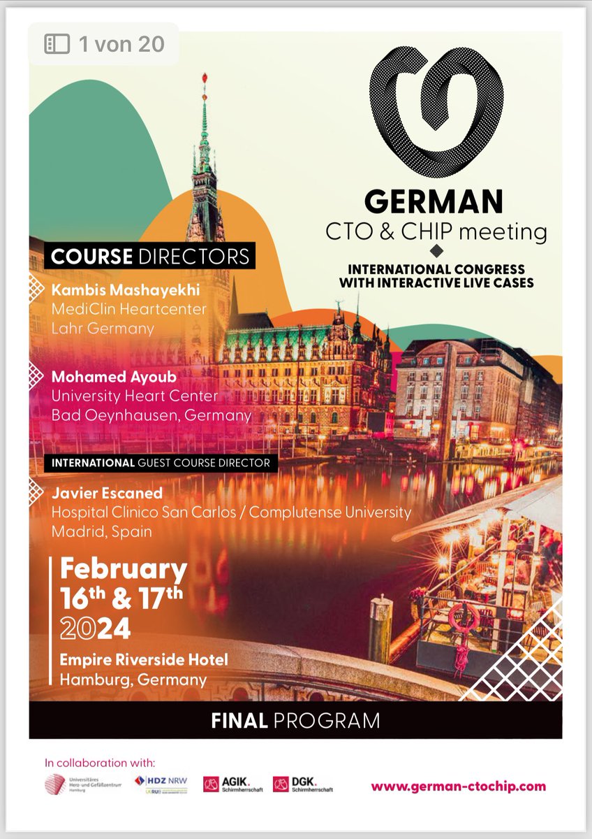 Great technique Tipp for complex Coronary procedures by <a href="/JEscaned/">Javier Escaned</a> at #CTOCHIPMeeting in Hamburg

Reverse trapping Ballon Technique to advance Stents in calcified lesions and tortuous vessels. 
<a href="/HolgerNef/">Holger Nef</a> <a href="/stefan_harb/">Stefan Harb</a> <a href="/KambisMashayek1/">Kambis Mashayekhi</a> <a href="/KardiologieHH/">Erik Rafflenbeul</a> <a href="/Obisht/">Osama Bisht</a>