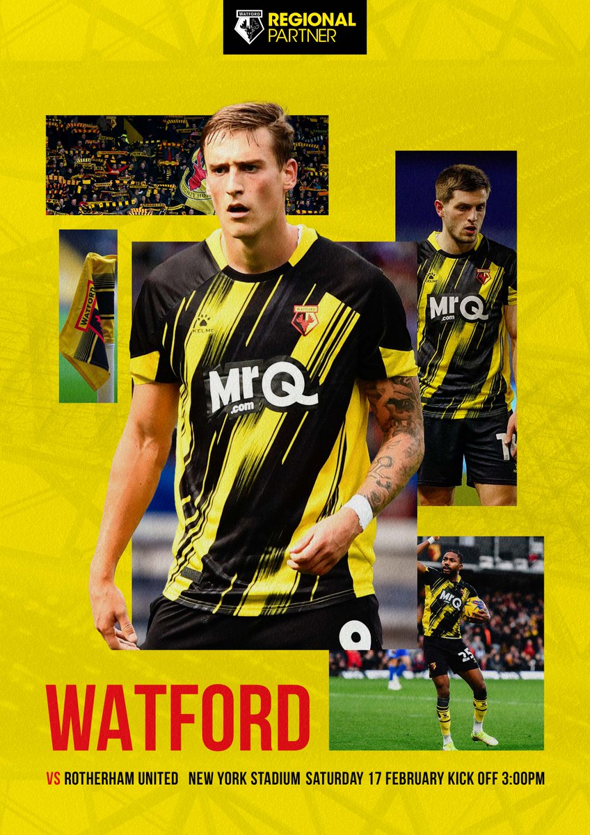 Watford FC face Rotherham United in the Championship this weekend! Everyone at the Watford FC Regional Partner Programme would like to wish the team all the best ahead of the fixture. #RegionalPartner #Partnership #Watford #WatfordFC #Community #EFL