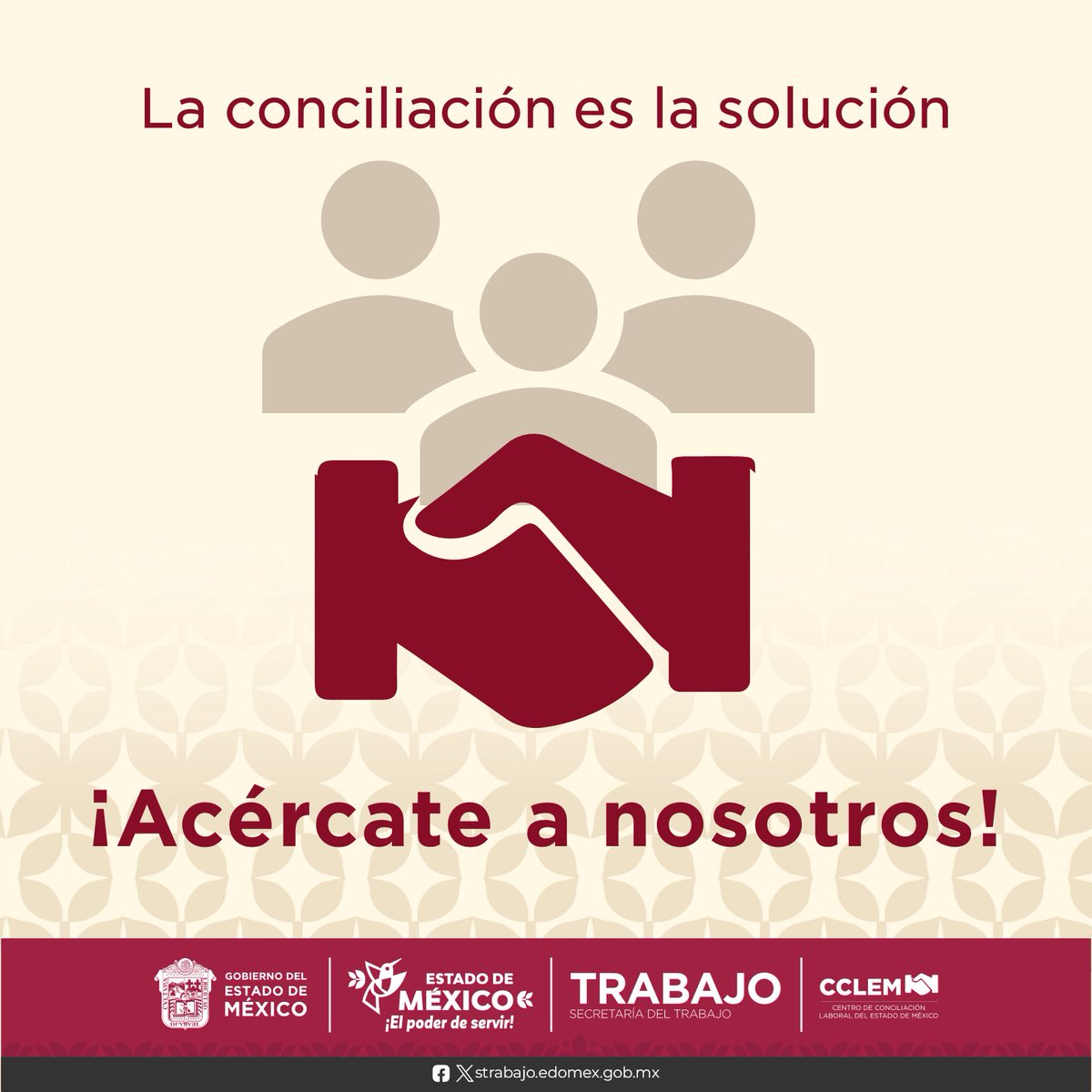 En el #CCLEM contamos con personal conciliador profesional, sensibilizado, ampliamente capacitado y con las herramientas necesarias para hacer de tu #conciliación prejudicial un proceso imparcial, ágil, confidencial, eficaz y gratuito. #ConciliarEsLaSolución