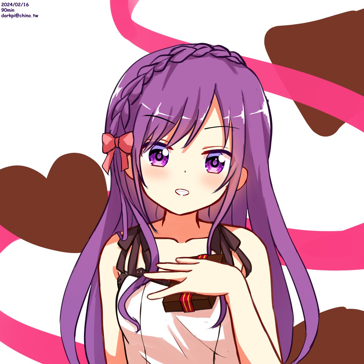 お題「チョコレート」(?) （遅刻） #ごちうさ版深夜のお絵描き60分一本