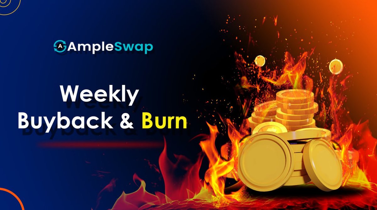 We've burned 4,103,865 $AMPLE in the 8th week 🔥 👀 +1,602,626 AMPLE from Buyback ( from Trading fees - BNB and other tokens) ♻️ +2,501,239 AMPLE from AMPLE as Trading Fees 📢 Total cumulative burn is 4,103,865 $AMPLE #AmpleSwap #BNBChain #DeFi #BNB #Dex