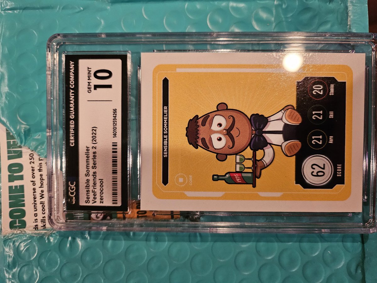 Thank you <a href="/garyvee/">Gary Vaynerchuk</a> <a href="/veefriends/">VeeFriends</a> !!
I've been collecting cards for 40+ years and this is actually my first graded slab! All for tuning into a live twitch stream. Much love.