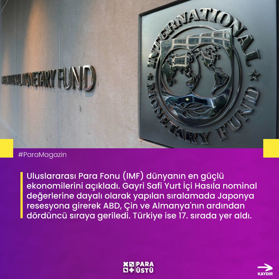 paraustutv's tweet photo. 📰 ParaMagazin’de bu hafta

🏠 Konut satışlarında düşüş
🌍 Dünyanın en büyük ekonomileri
💵 ATM’den nakit çekim limitine güncelleme
📊 Yemek sipariş sektöründe büyüme beklentisi 

#paraüstü #paramagazin #konut #ekonomi #para #bankacılık #yemek https://t.co/8qsedvBlvU