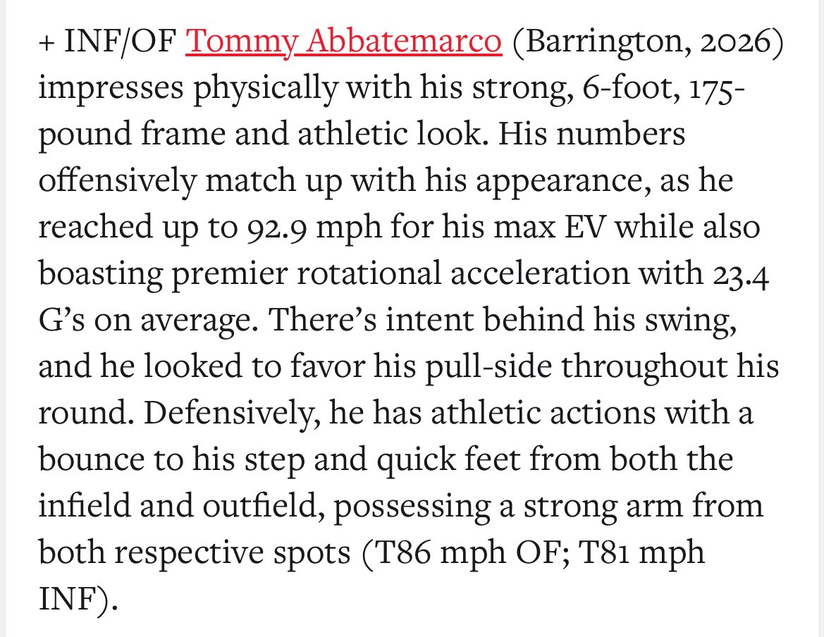 Thank you @PBRIllinois for the nice write-up,  now it’s back to work to get my numbers up even more! 

prepbaseballreport.com/news/IL/o-hare…

<a href="/TopTierNorth/">Top Tier North</a>
