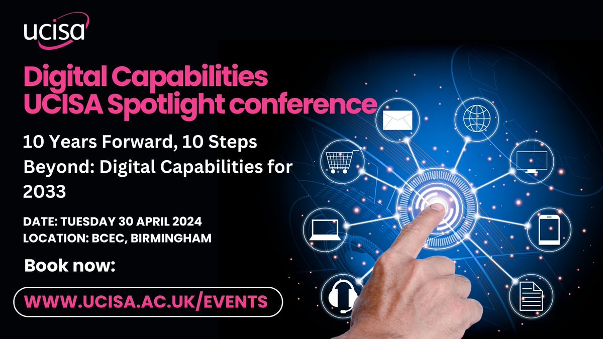 The full programme for the joint DEG/DCG Spotlight conference is now available. This year's event is taking place in Birmingham on Tuesday 30th April 2024. Register now at ucisa.ac.uk/Events/2024/Ap… to take advantage of the early bird discount (available until 29th March 2024).