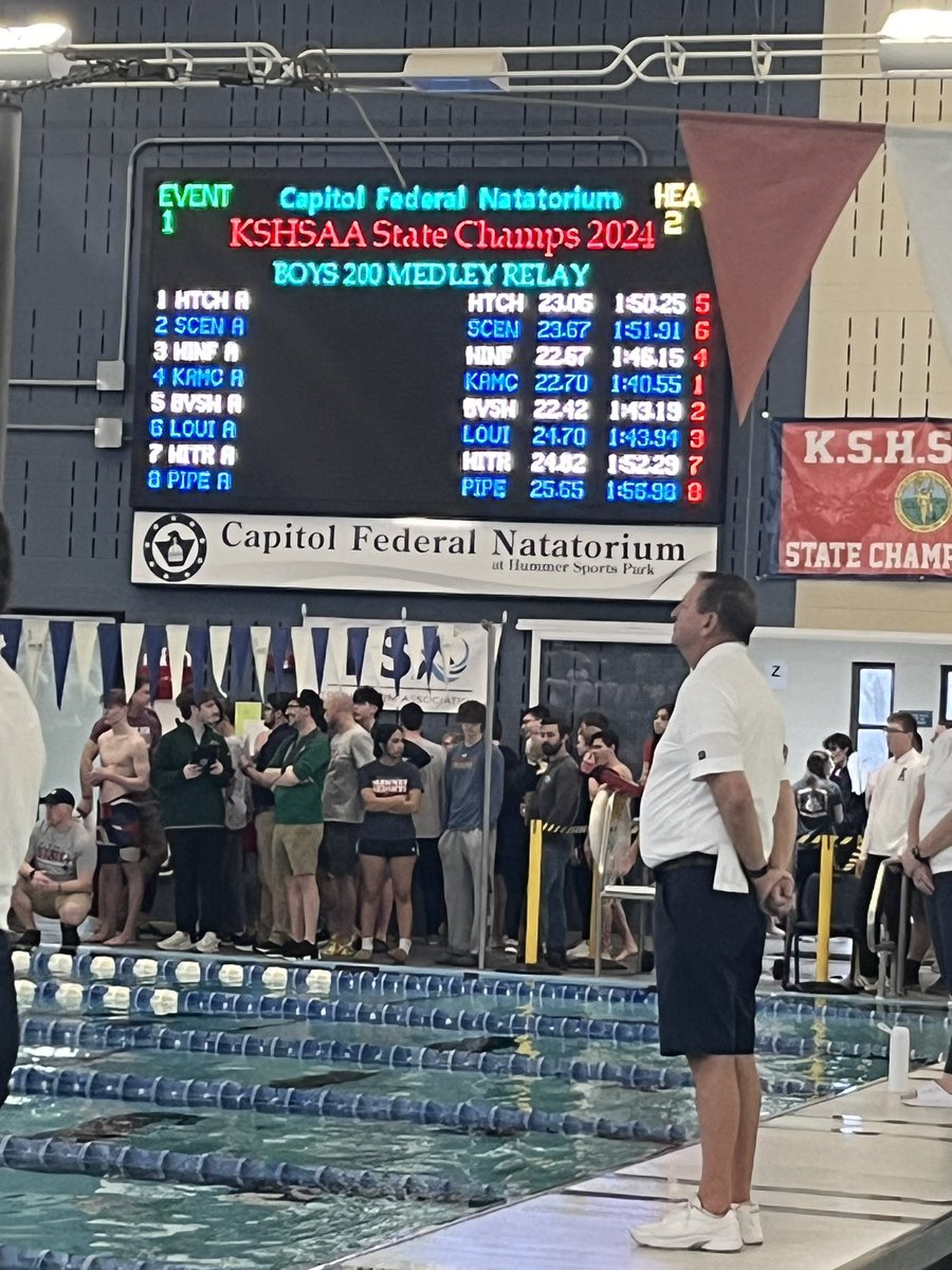 So glad we made it to see our boys compete at state swimming this week. Congrats on a GREAT season, fellas! 💜🏴‍☠️🏊🏼 <a href="/PiperPirates/">Piper Athletics & Activities</a>