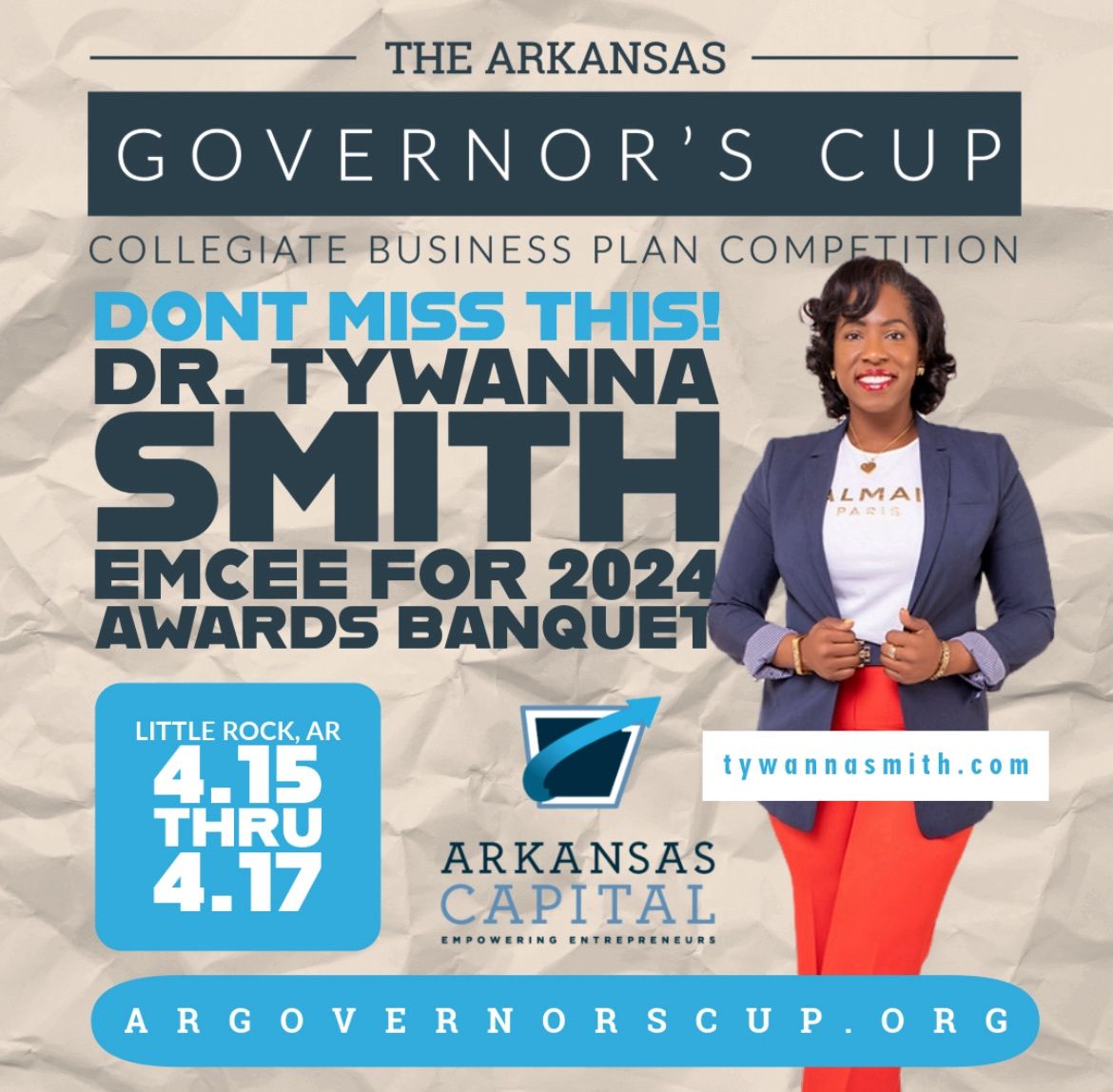 Excited for <a href="/DrTywannaSmith/">Tywanna Smith</a> to emcee the Gov Cup! <a href="/ArkCapitalCorp/">ArkansasCapital</a>