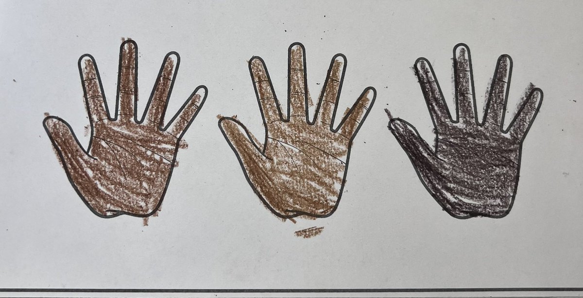 JohnsonMadame's tweet photo. Empowering students through representation! Today, we matched skin tones to crayons ensuring every student has their own shade in their pencil box. Now they can draw themselves just at they are! 🖍️👩🏽‍🏫#RepresentationMatters #inclusion #EmpoweringStudents @HRCE_NS @ShannonPrk_HRCE https://t.co/DTaL103i7M