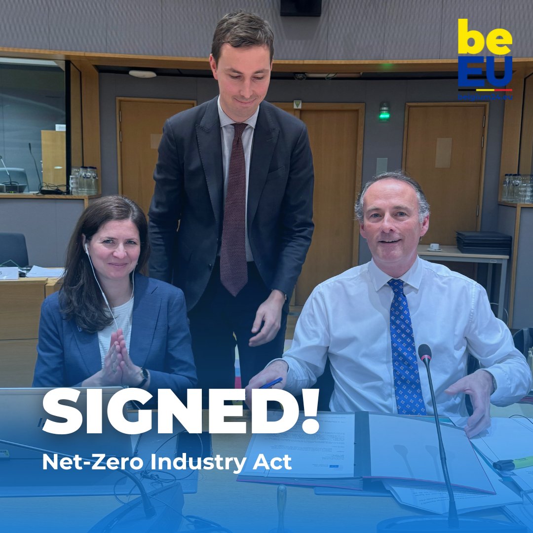 🌳How to make technology in #industry greener? Let's bring in #NZIA!

☝️ NZIA or the Net-Zero Industry Act aims at boosting the industrial deployment of net-zero technologies needed to achieve 🇪🇺 #climate goals.

➡️ The final compromise text has just been adopted by Ambassadors.
