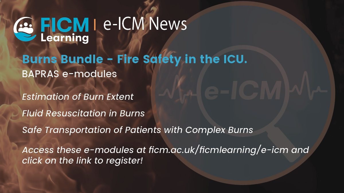 Today's Fire Safety in the ICU content is a list of resources including articles and e-learning modules available via elfh. 

Click here to register and to access the content: bit.ly/FICMBurnsBundl…

<a href="/NHSE_TEL/">NHSE TEL Team</a> #FOAMed #FICMLearning