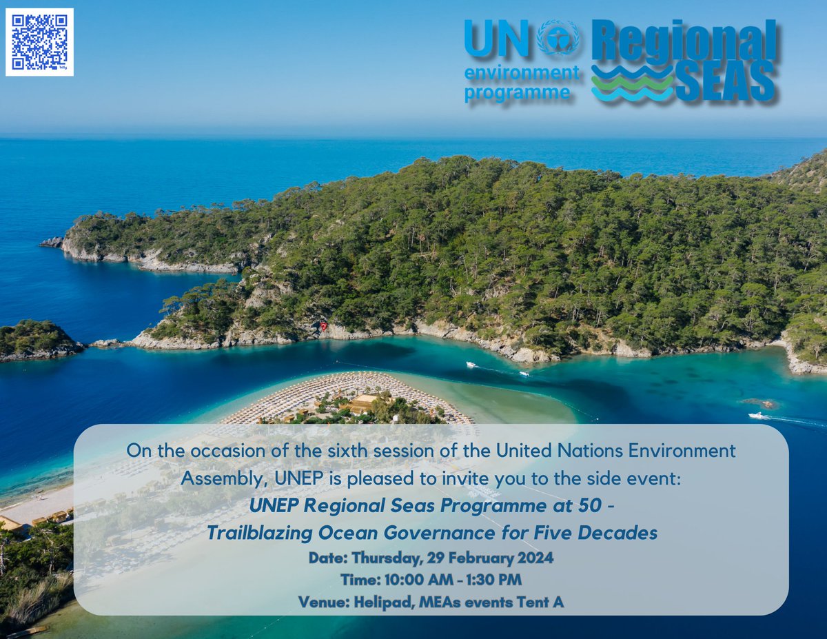 'UNEP Regional Seas Programme at 50 – Trailblazing Ocean Governance for five decades' Warm invitation to join in-person UNEA-6 MEAs side event at UNEP HQs in Nairobi on Thurs 29 Feb at 10-1330hrs! bit.ly/3I2hibf @UNEP @UNEP_COBSEA @UNEPMAPNews @UNEP_CEP @NCSecretariat