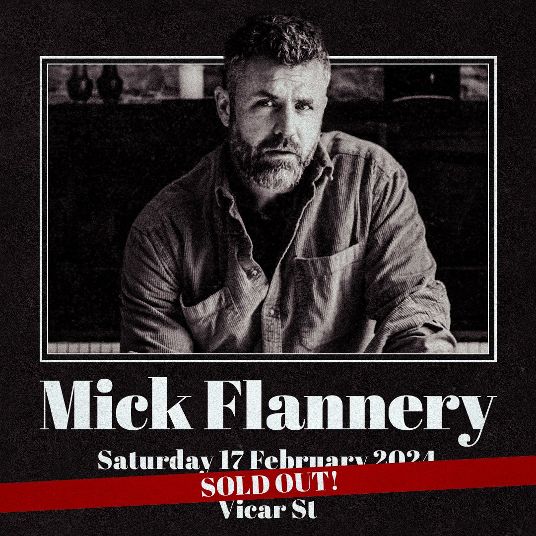 🌟 𝗧𝗢𝗠𝗢𝗥𝗥𝗢𝗪 𝗡𝗜𝗚𝗛𝗧 🌟 @MickFlannery takes to the stage tomorrow night for his 𝘀𝗼𝗹𝗱 𝗼𝘂𝘁 in support of his new album ‘Goodtime Charlie’. 🎶 🕡Bar opens 6.30pm 🚪Venue Doors 7pm | Show 8pm 🎤