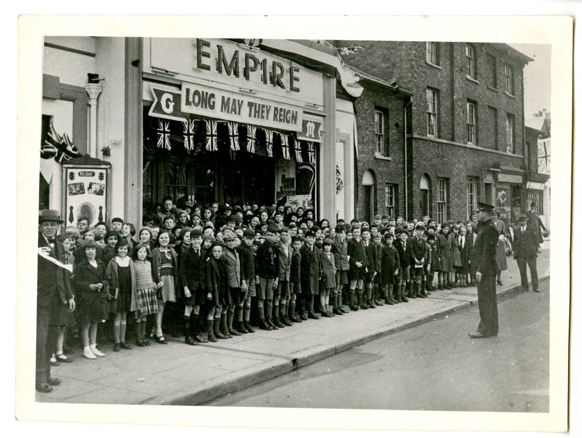 Flashback Friday! Another lovely photo from our latest exhibition ‘Towns Through Time’ showing Epping’s Empire Cinema, for King George V’s Silver Jubilee, 1935. It closed in 1954 and was converted into a shop premises. Do you remember when it was Tesco’s? #Epping #oldcinema