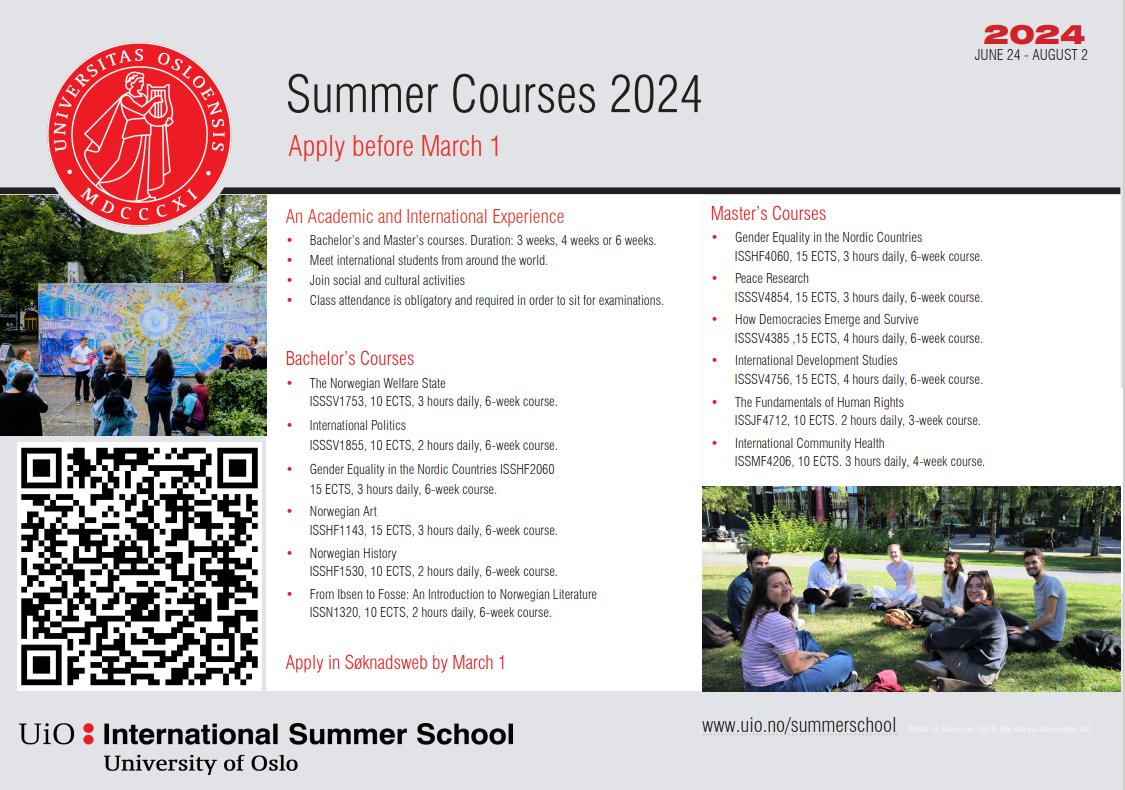 smr_uio's tweet photo. UiO Summer Courses are open for applications until 1st of March. Our course "The Fundamentals of #HumanRights" will be led by @NinaReiners . Read more and apply: https://t.co/wUZrojs7Ju https://t.co/l6452Afr15