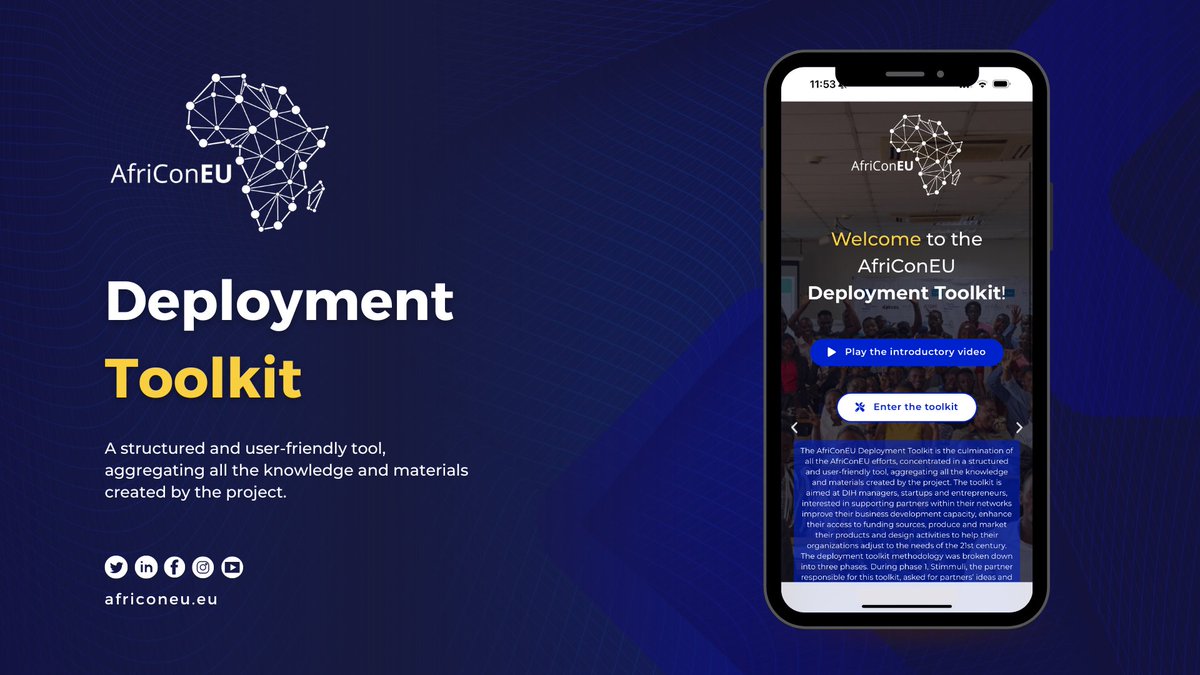 Introducing the AfriConEU Deployment Toolkit:  Your Ultimate Resource for Business Development Success! ➡️ Join the movement ➡️ Empower innovation ➡️ Drive progress Get started today, it’s free! 🔗 lnkd.in/dKgp98vD #AfriConEU #AfricaEurope #DIH #H2020