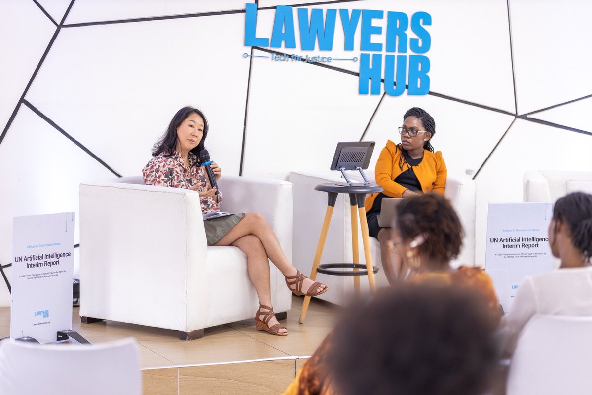 lawyershubHQ's tweet photo. 📌Finally, a recap of our public policy discussion on Africa's input to the @UN’s Artificial Intelligence Interim Report is here! 📖Check out the article that provides a snapshot of the discussions and contributions explored during the event, highlighting key outcomes and findings. 

See it here 👉🏼https://t.co/rfiwYCJkuP