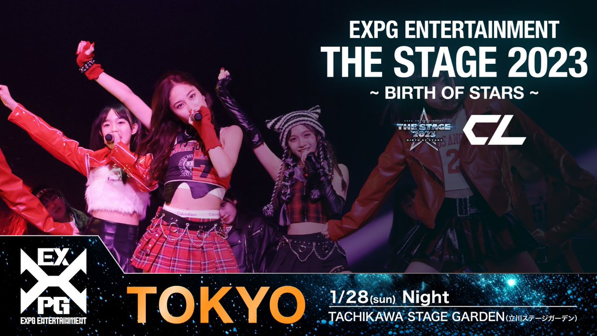expg_studio's tweet photo. EXPG ENTERTAINMENT
THE STAGE 2023 ~BIRTH OF STARS~
TOKYO 28日公演CL販売スタート✨
👇購入はこちらから👇
▼TOKYO 28日(日)昼公演
https://t.co/m8tUzI7bw7
▼TOKYO 28日(日)夜公演
https://t.co/E67tGSSc0X
#EXPG
#EXPGSTUDIO
#THESTAGE2023
#TOKYO
#CL https://t.co/y5KRxzvEv2