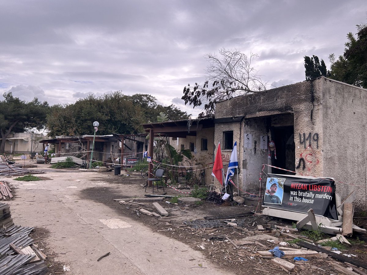 Liad_Mudrik's tweet photo. This was the beating heart of the kibbutz Kfar Aza: the youngsters dorms. There, they gathered, laughed, lived. Today, I saw what’s left there: their pictures, their names, and the labels: ‘Murdered’. ‘Kidnapped’. It’s unbearable. #BringThemHome. Don’t forget Oct 7 https://t.co/OHfL8Vs661