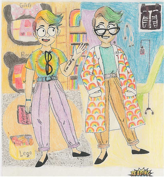 LancsLibraries's tweet image. Our Reading Heroes colouring competition winner!  
Annabelle from #SkelmersdaleLibrary with a detailed and creative interpretation of Dr  Paige Turner 
Congratulations, enjoy your Lego prize, and a cameo role in next year&apos;s comic! 
#LancsReadingHeroes