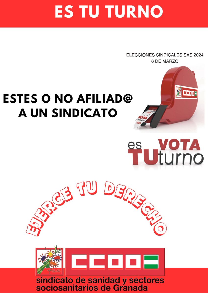 flxalonso's tweet photo. #CCOOTuSolucion #CCOOSindicatoFeminista CCOOntigoCuidandote #CCOOLuchaPorTi #CCOOTeInforma #EsTuTurno ¡VOTA CCOO! https://t.co/H17BMZigwt