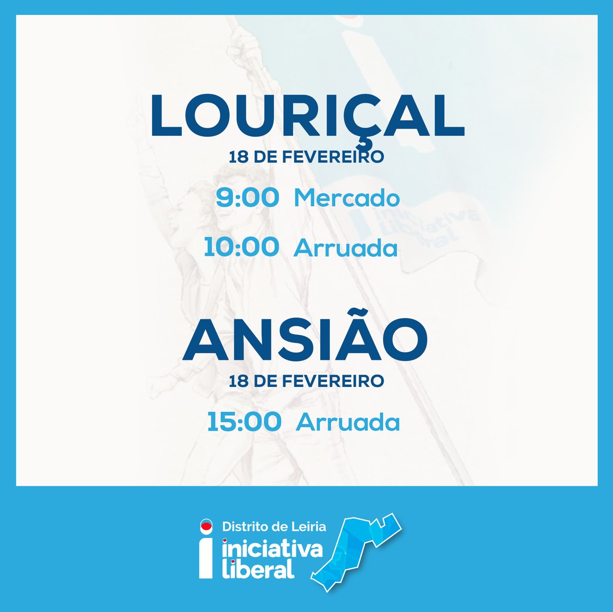 PombalLiberal's tweet photo. 🔴🔵Este domingo, os Liberais do distrito de Leiria saem à rua! Vem ter connosco pelas 9h ao Mercado do Louriçal. De tarde, pelas 15h estaremos numa arruada por Ansião. Não percas esta oportunidade de conhecer as ideias e os candidatos liberais do nosso distrito!
#liberal https://t.co/ln8cv9zV6F