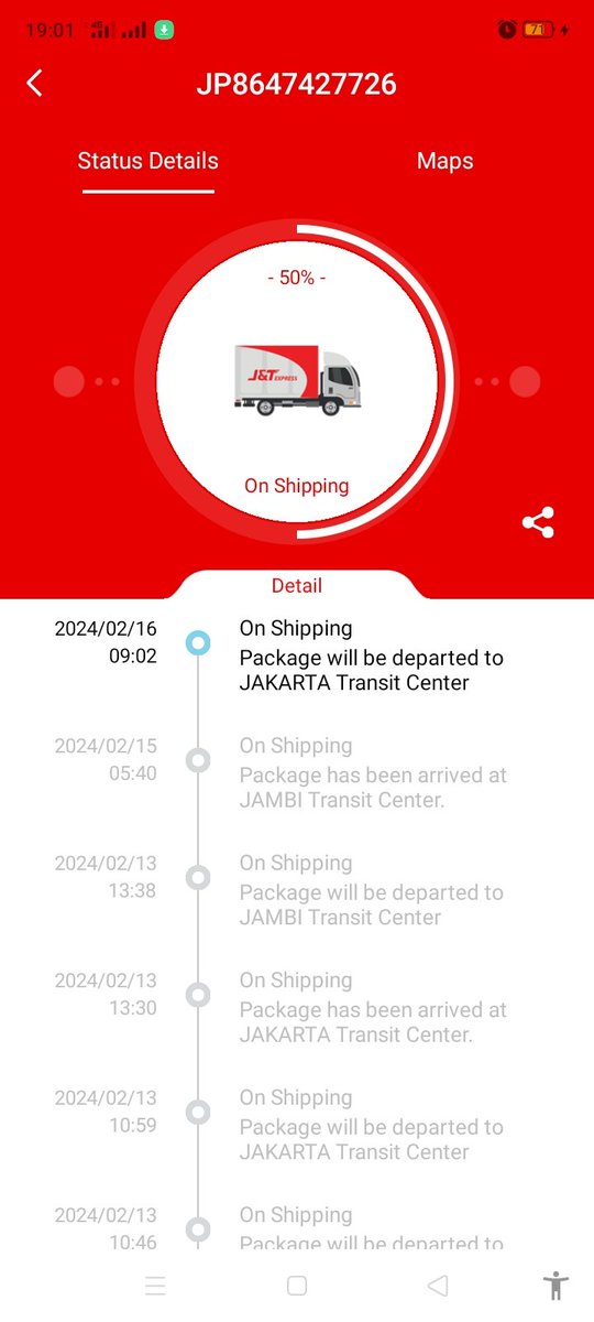 arimuhammad88's tweet photo. @jntexpressid Hehhhh J&amp;T, kok kalian ngawur banget sih? Paket aku tujuan Banjarbaru Kalsel kenapa sampe dibawa-bawa muter ke Jambi? Jadi lama kan sampainya 😤 https://t.co/Br8gxocitr