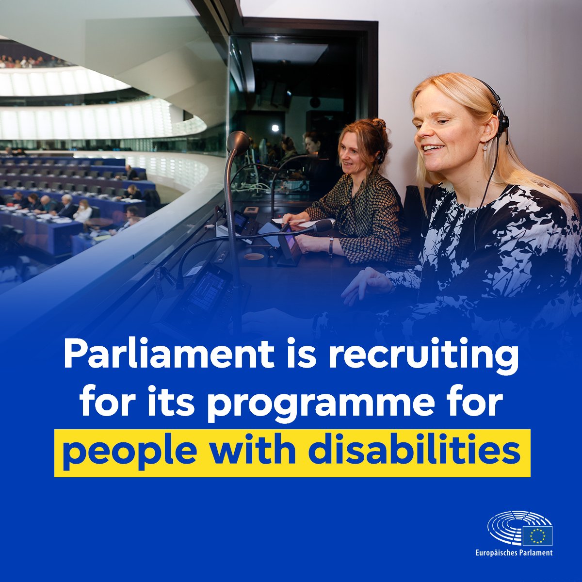 The European Parliament is offering people living with a disability an additional way to come work for the institution as part of its annual positive action programme. Apply by 18 March (17.00 Brussels time): apply4ep.gestmax.eu/search/index/l…