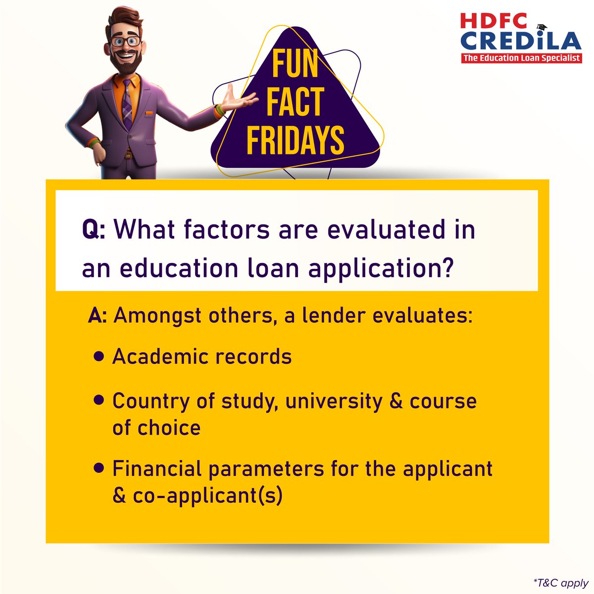 CredilaFinserv's tweet photo. Your dream education is just a click away - apply today at https://t.co/FlEOJkEwkY. Unsecured loans up to INR 75 lakh available.
*T&C apply
#HDFCCredila #FunFactFriday #EducationLoan #StudentLoan #SaveBig #ApplyNow #LoanApplicationProcess #LoanProcess #LoanDisbursement #EducationFinance #FinanceTips #FinancialServices #HigherEducation #Loan #OverseasEducation #OverseasEducationLoan #StudentFinance #StudentLoanFreedom #StudentLoanHelp #StudentLoanRefinance #StudentLoanRepayment #StudentLoans #StudyAbroad #StudyAbroad2024 #StudyAbroadGoals #StudyAbroadLoan #StudyAbroadOpportunities