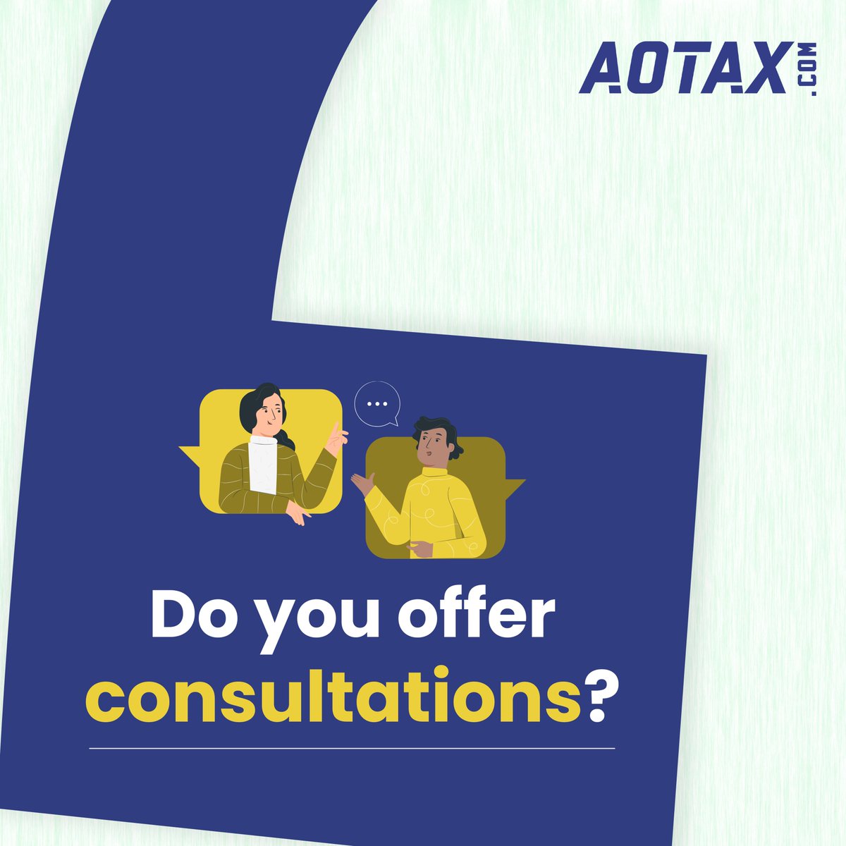 Yes, indeed! At AOTAX, we offer consultations that go above and beyond. Here's what sets us apart: ✅ #1 Tax Filing Services for Indians in the US ✅ Expertise in handling unique tax situations
Contact us today to schedule your consultation! #AOTAX #TaxConsultation #ExpertAdvice