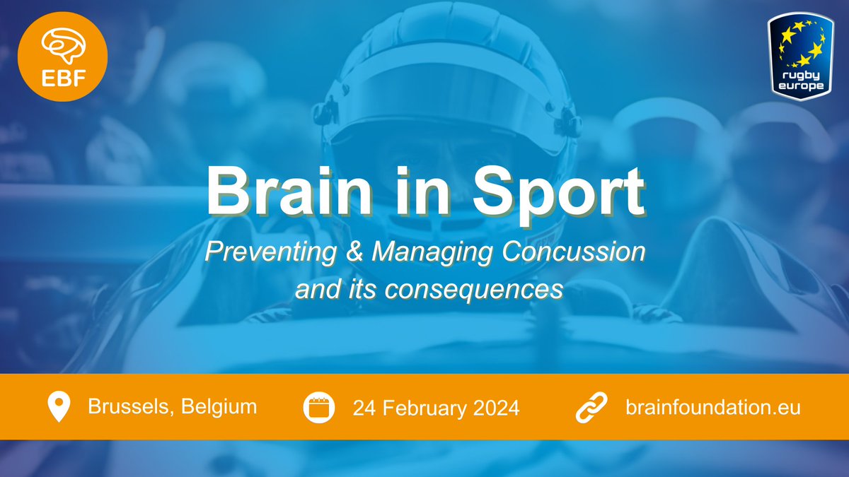 European Brain Foundation (@eubrainfdn) on Twitter photo ⌛️ Brain in Sport - One week to go!
On February 24, experts in the field of #concussion and athletes will gather in Brussels to discuss brain #health in sport.
Registration to this event, organized in partnership with <a href="/rugby_europe/">Rugby Europe</a>, is still open: crm.braincouncil.eu/civicrm/event/… ⌛️ Brain in Sport - One week to go!
On February 24, experts in the field of #concussion and athletes will gather in Brussels to discuss brain #health in sport.
Registration to this event, organized in partnership with <a href="/rugby_europe/">Rugby Europe</a>, is still open: crm.braincouncil.eu/civicrm/event/…