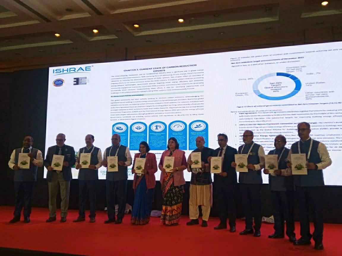 Dr @anitadst16, Head CEST Divi. @IndiaDST inaugurated DST stall at Int'l Exhibition on Air-conditioning, Heating, Ventilation & Intelligent Buildings ACREX India 2024, organized by ISHRAE at IEML Greater Noida & also took Decarbonisation pledge along with other key stakeholders.