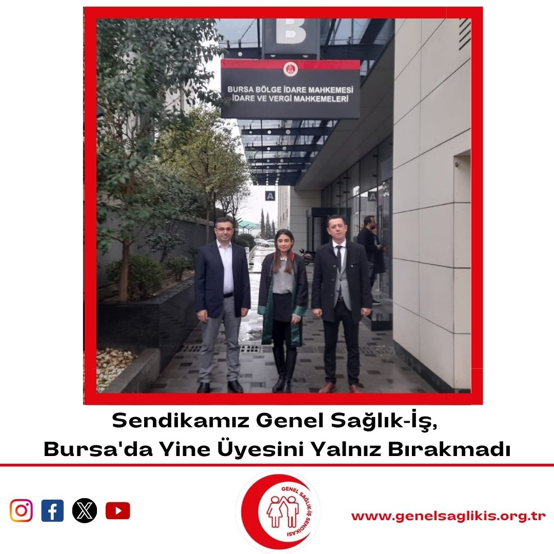 Sendikamız Genel Sağlık-İş, Üyesini Bursa'da Yine Yalnız Bırakmadı! ⤵

📢 İl içi atama kurasında; mazeret tayini ile gelenlerin kuraya katılmasını engelleyen karara karşı Bursa İdare Mahkemesi'nde dava açılmıştır.

genelsaglikis.org.tr/sendikamiz-gen…

#GenelSağlıkİş #Bursa #İliçiatamakurası