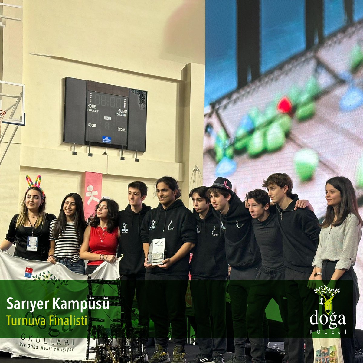 VEX Robotics Competition lise kategorisinde 3 Robotik Takımımız turnuva şampiyonluğu ile birlikte 2 ödülün sahibi oldu. Öğrenci ve öğretmenlerimizi tebrik eder, başarılarının devamını dileriz.
