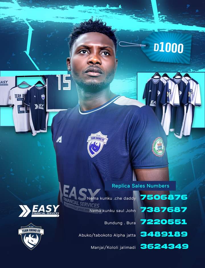 Official_TRFC's tweet photo. 🚨JERSEY SALE NOW OPEN🚨

Have you ever wondered how to look colourful in Team Rhino games? Here we get your answer to it. Our Replica Home and Away Jerseys are in town. 

Contact the numbers on the flyer and get one for only D1,000.00.

#TeamRhino🦏
#LeadingTheChange https://t.co/ORnqa5yxQI